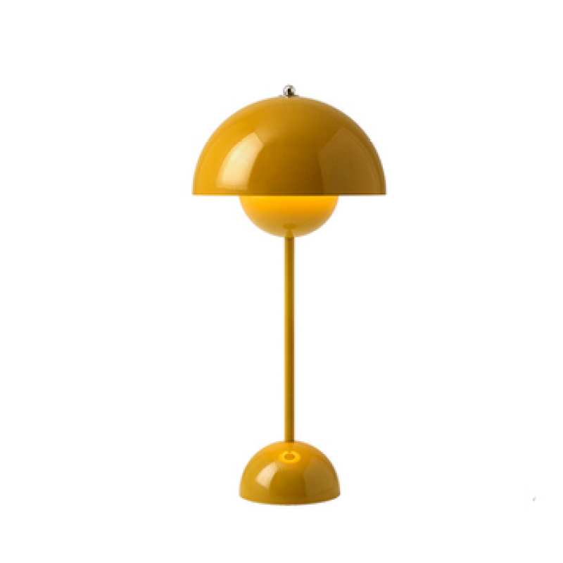 Morandi Mushroom Table Lamp, Rechargeable, Multi Colors, Metal - Cueteks