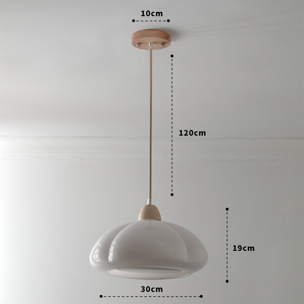 Vintage Glass Pumpkin Pendant Light - Cueteks