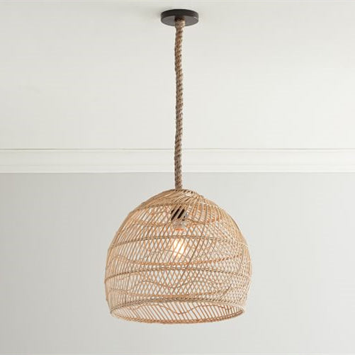 Handmade Hemp Rope Hanging Ceiling Lights - Cueteks