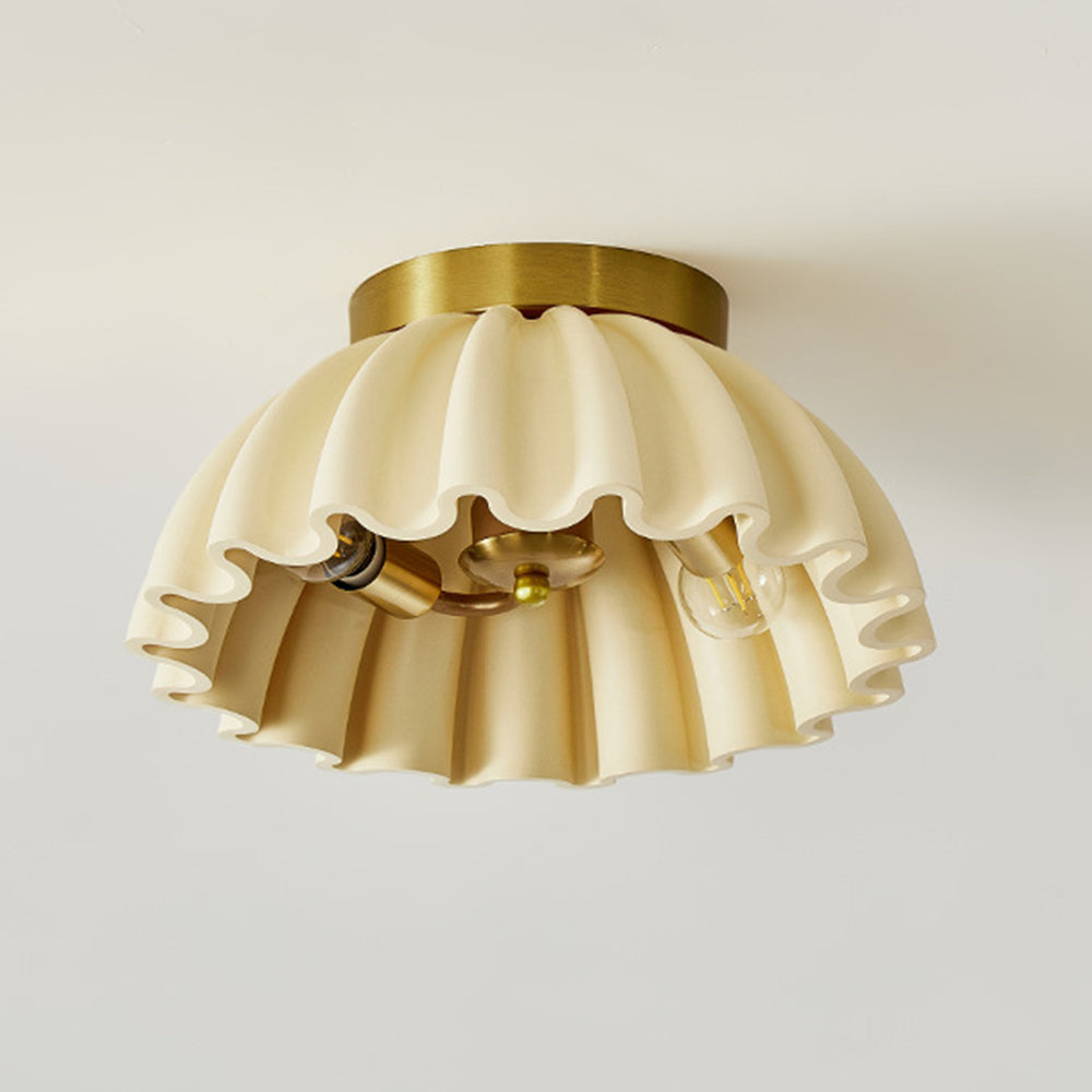 Vintage French Resin Entrance Ceiling Light - Cueteks