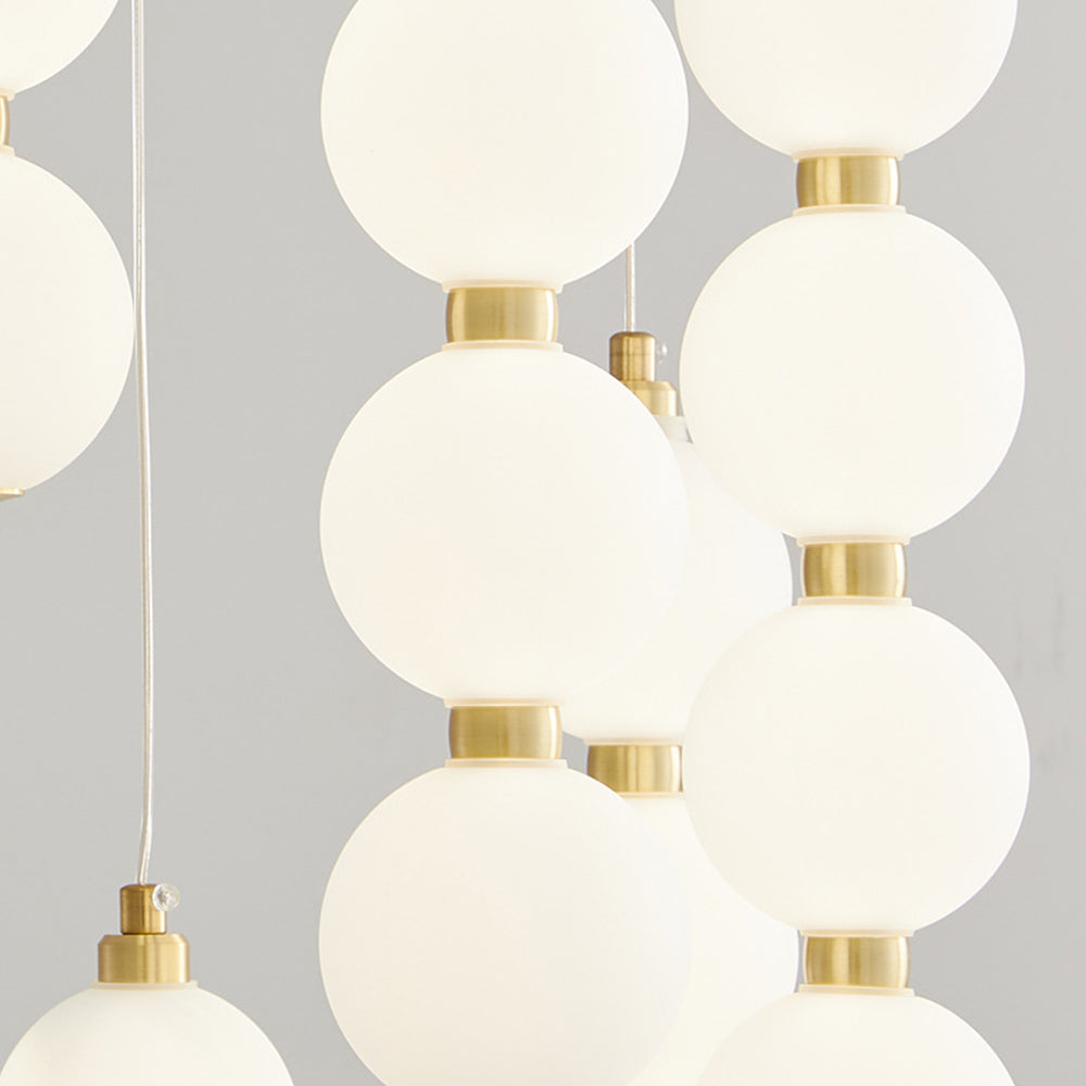 Contemporary LED White Ball Pendant Light - Cueteks