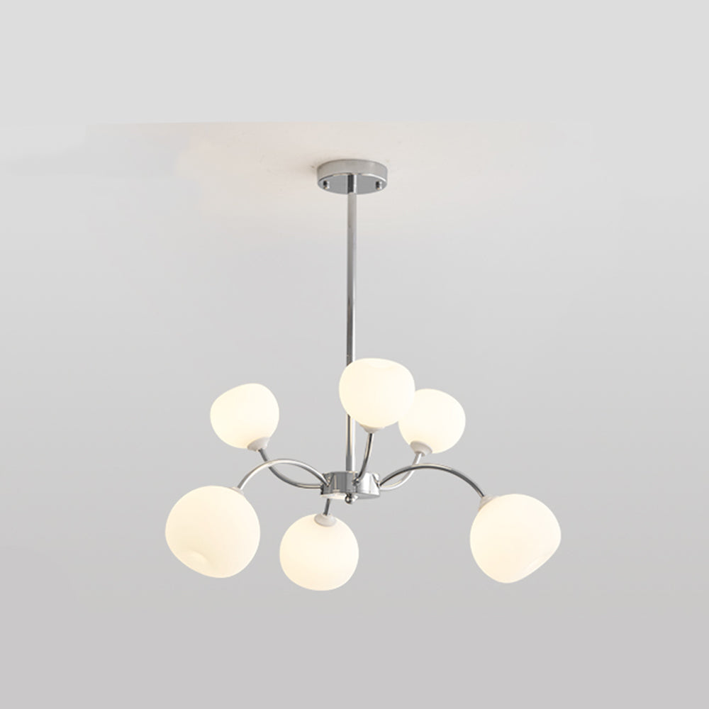 White Glass Globe Sputnik Shape Chandelier - Cueteks