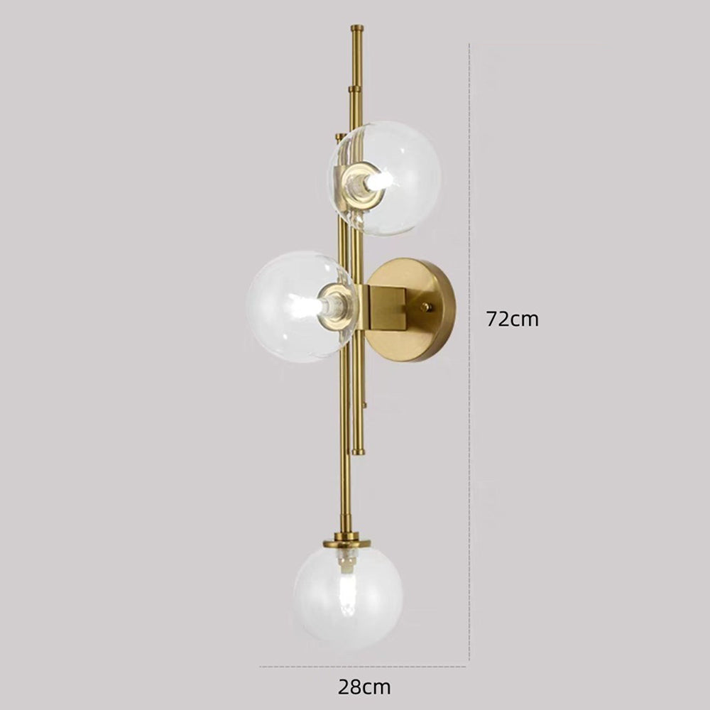 Vintage Ball 3 Heads Glass Wall Lamp - Cueteks