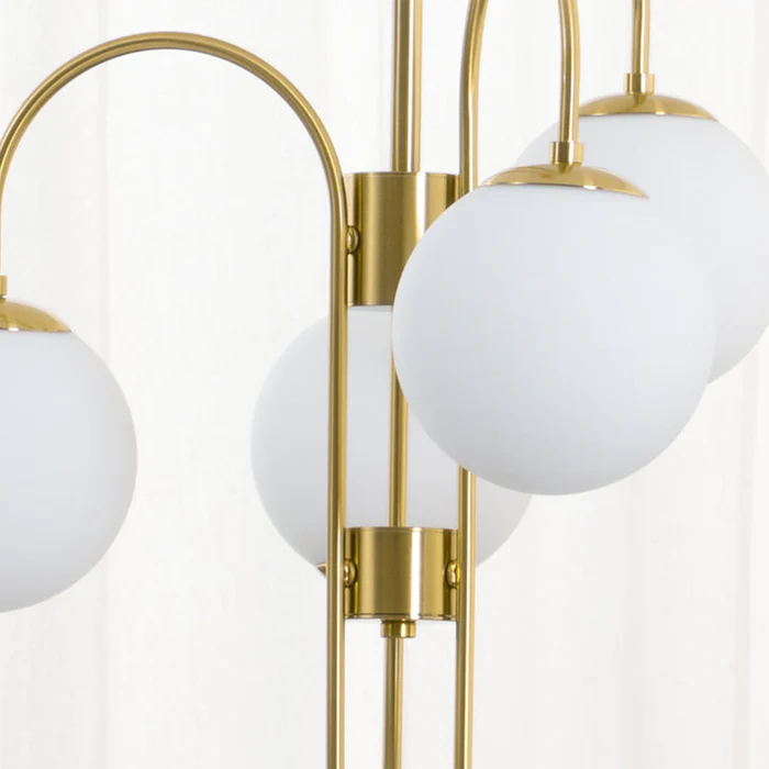 Metal Glass Vintage Chandelier - Cueteks
