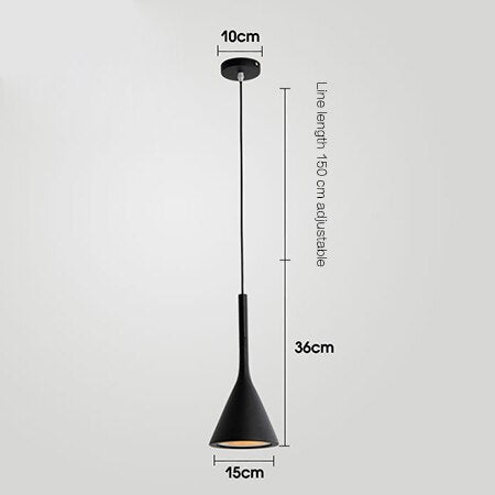Morandi Nordische Moderne LED Pendelleuchte, Schwarz - Cueteks