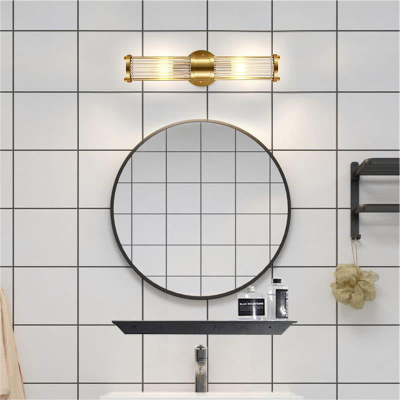 Modern Brass Gold Crystal Wall Sconce - Cueteks