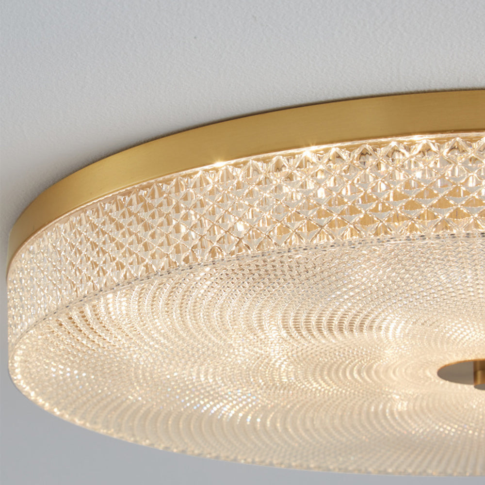 Modern Simple Crystal Copper Ceiling Light - Cueteks
