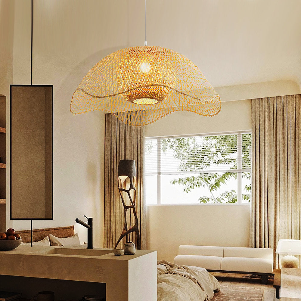 Bamboo Woven Hanging Lighting - Cueteks