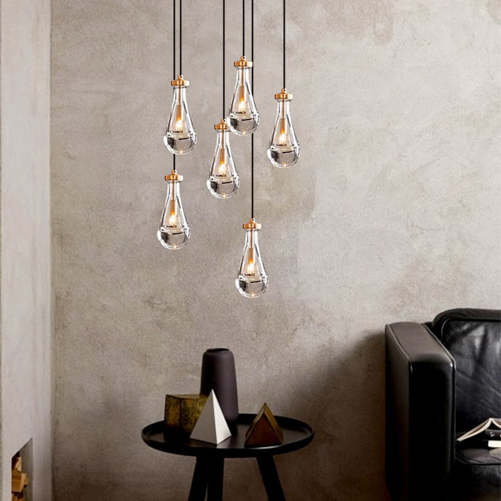 Modern Art Deco Raindrop Chandelier - Cueteks