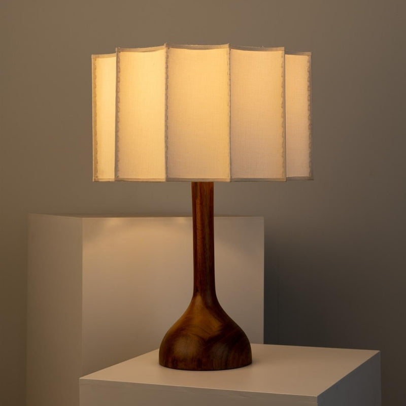 Wabi Sabi Designer Wood Table Lamp - Cueteks