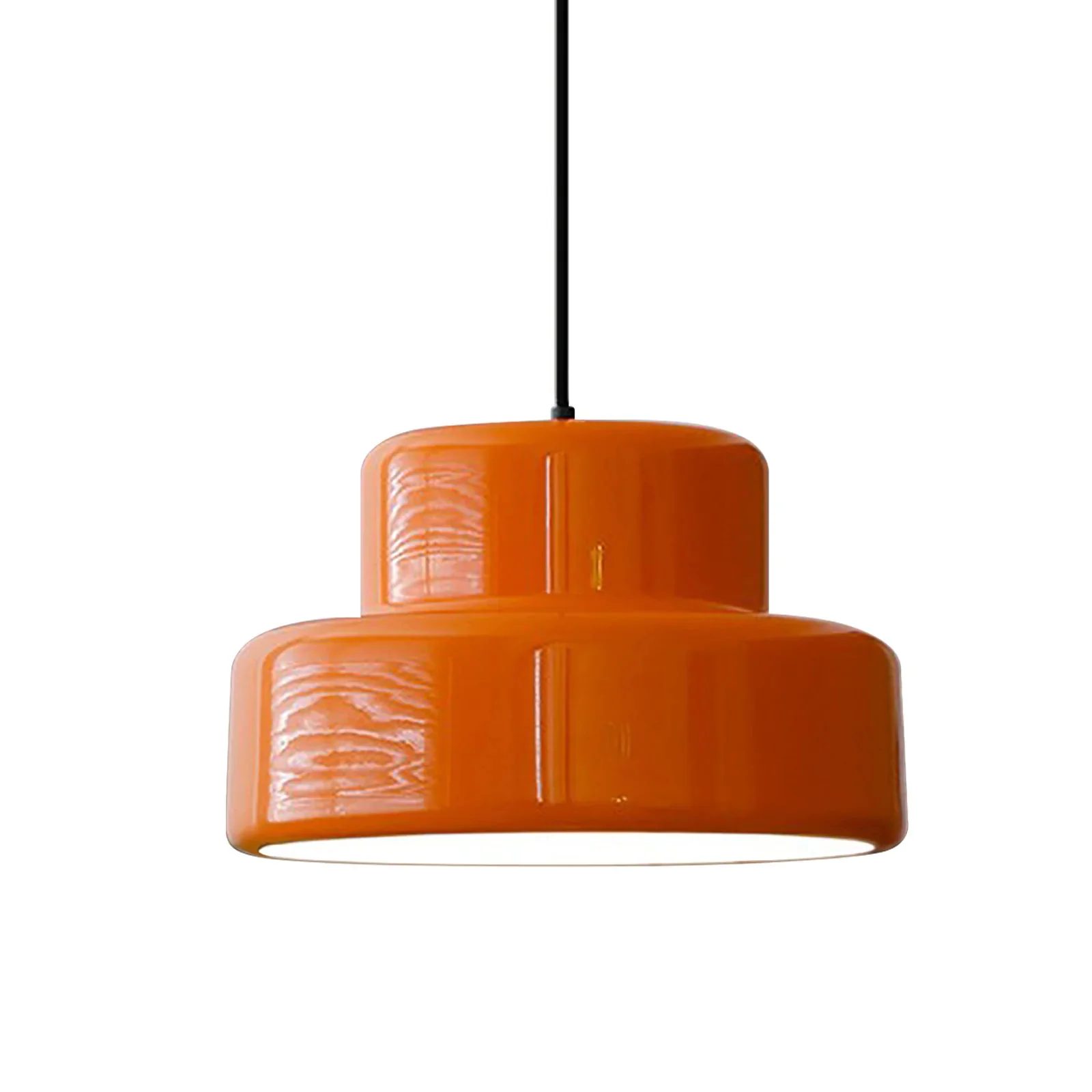 Bauhaus Vintage Orange Warm Pendant Light For Dining Room - Cueteks