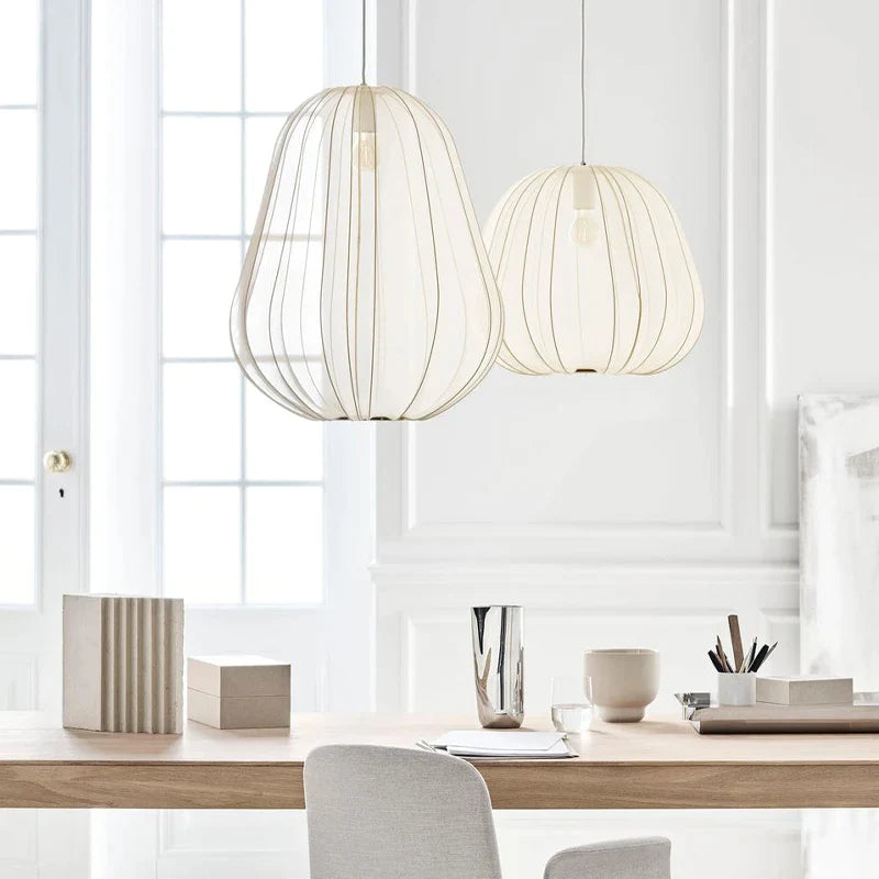 Nordic 1-Light Fabric Lampshade Shade Pendant Lamp - Cueteks