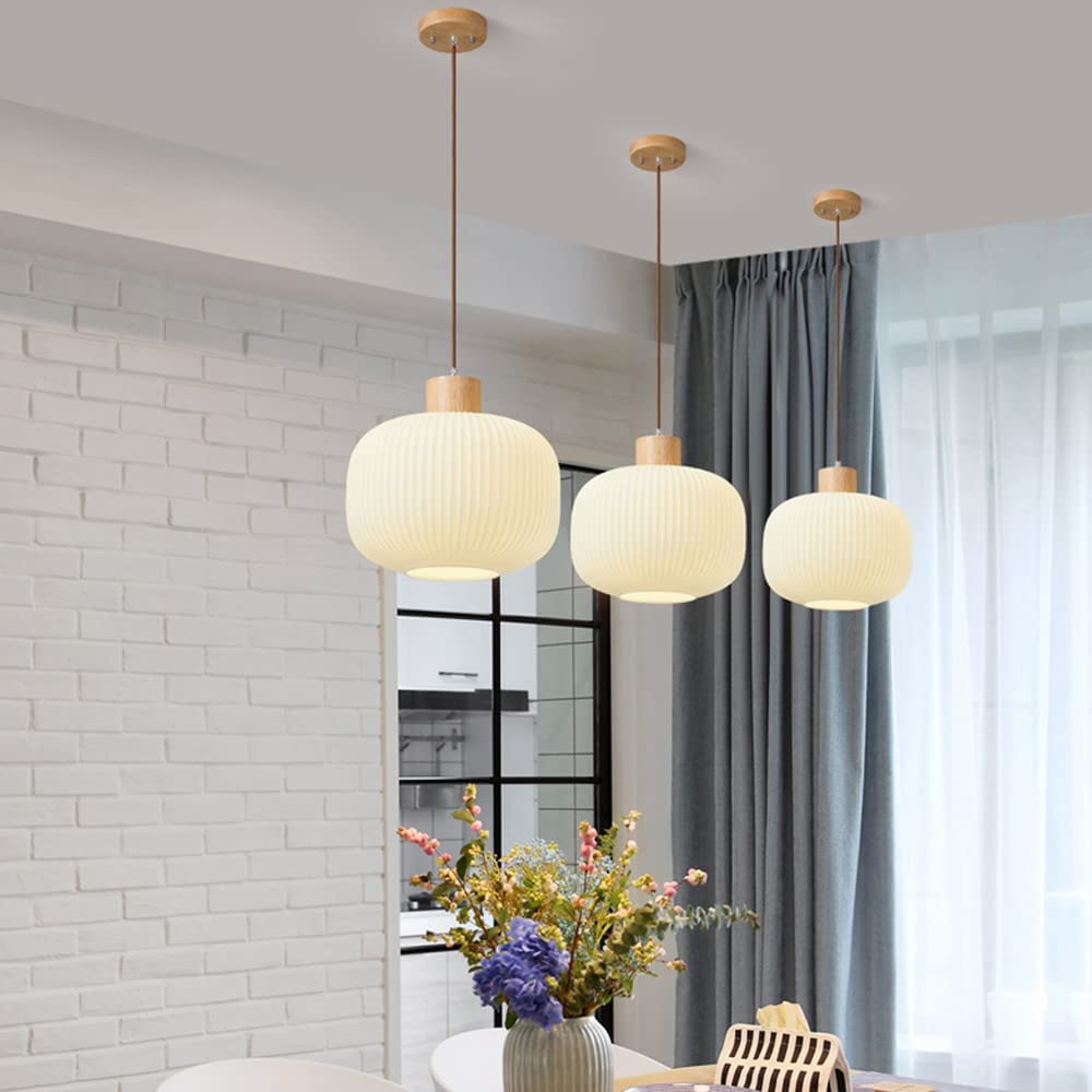 Vintage Milky White Glass Pendant Lights - Cueteks