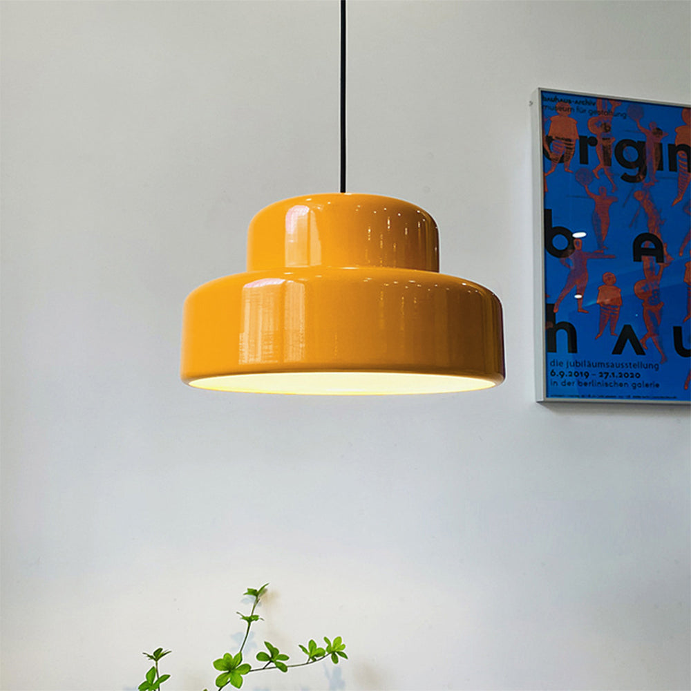Bauhaus Vintage Orange Warm Pendant Light For Dining Room - Cueteks
