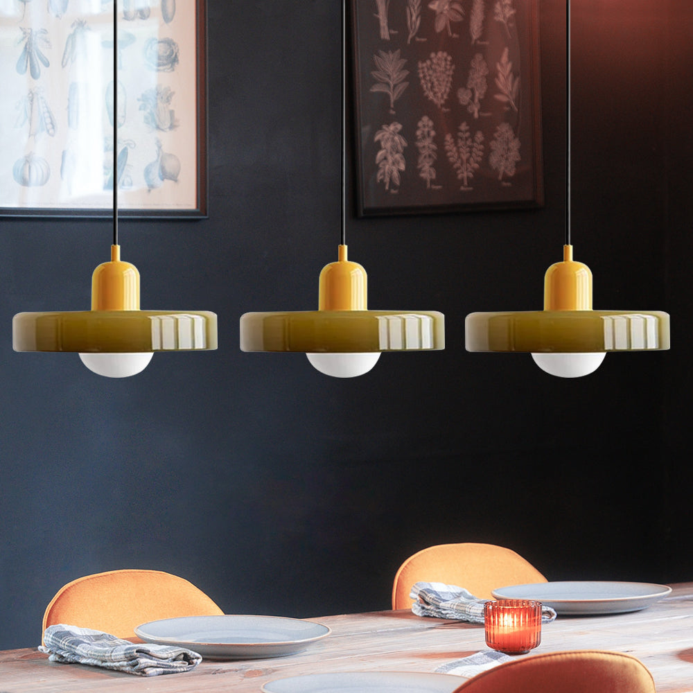 3 Heads Bauhaus Modern Simple Glass Pendant Light - Cueteks