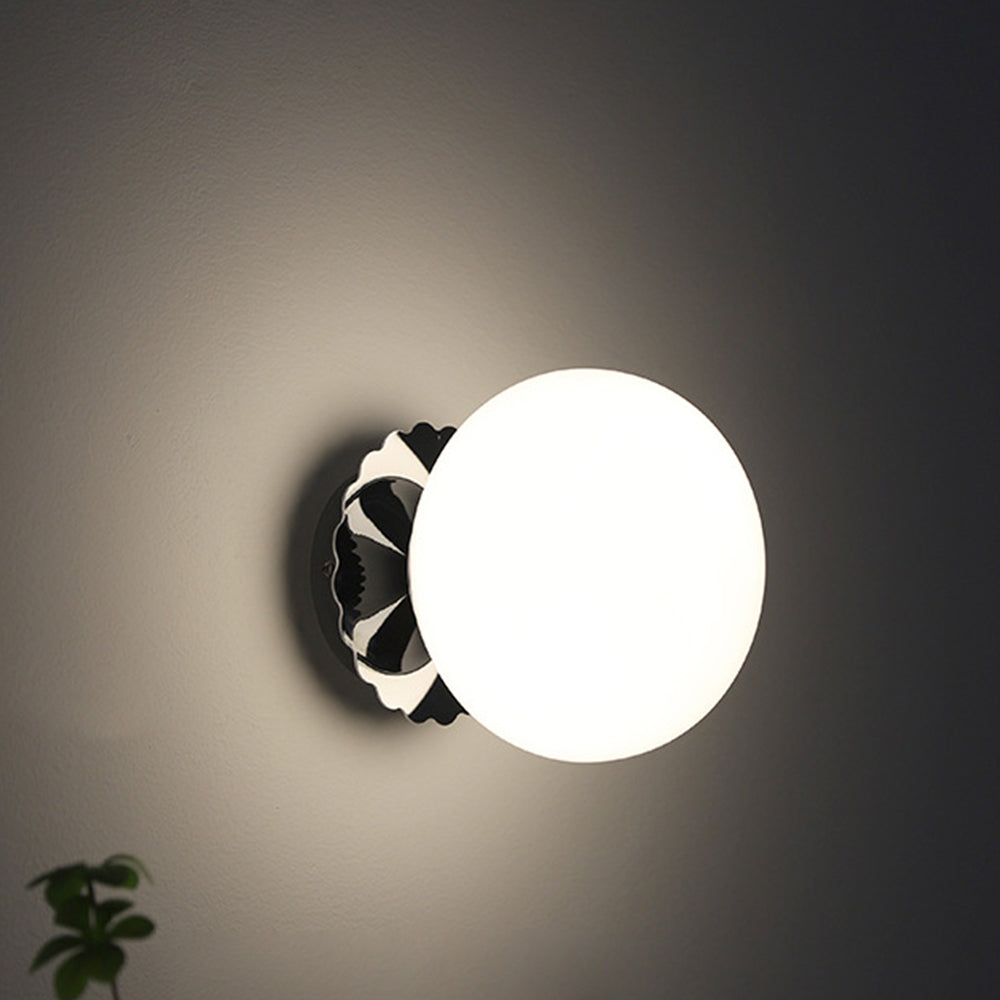 Vintage Glass Round Head Wall Sconce - Cueteks