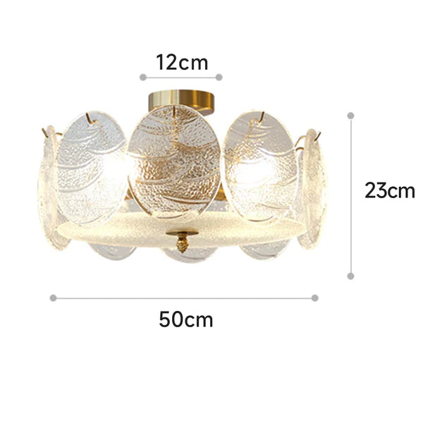 Modern Style Retro Glass Petals Ceiling Lamp - Cueteks