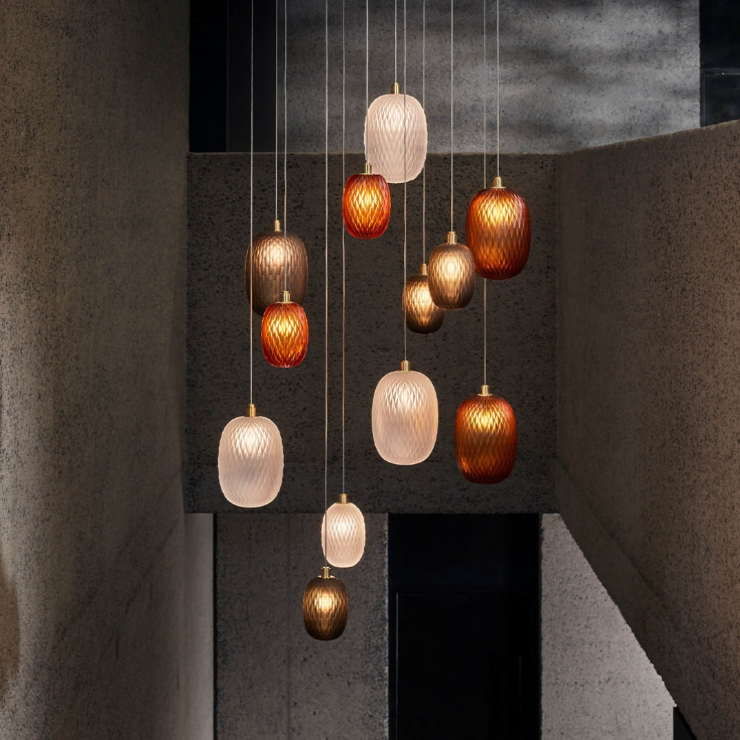 Design Stained Glass Ball Pendant Light - Cueteks