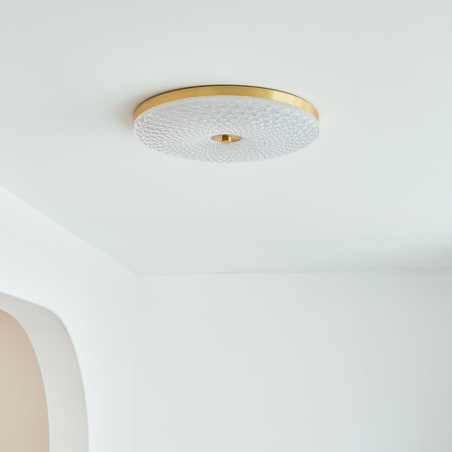 Modern Crystal Ceiling Light LED Creative Copper Ceiling Lamp - Cueteks