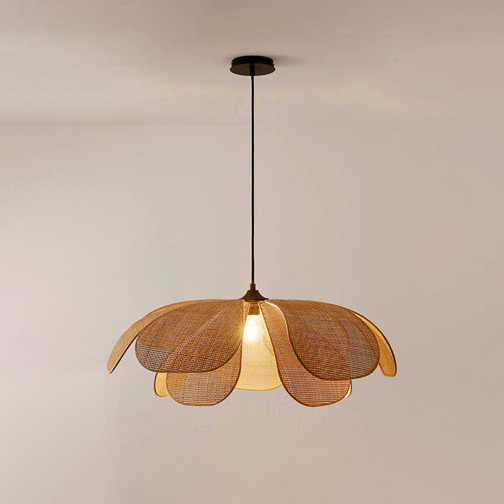 Ritta Pendelleuchte, Rattan & Weidengeflecht, ∅60/80cm - Cueteks