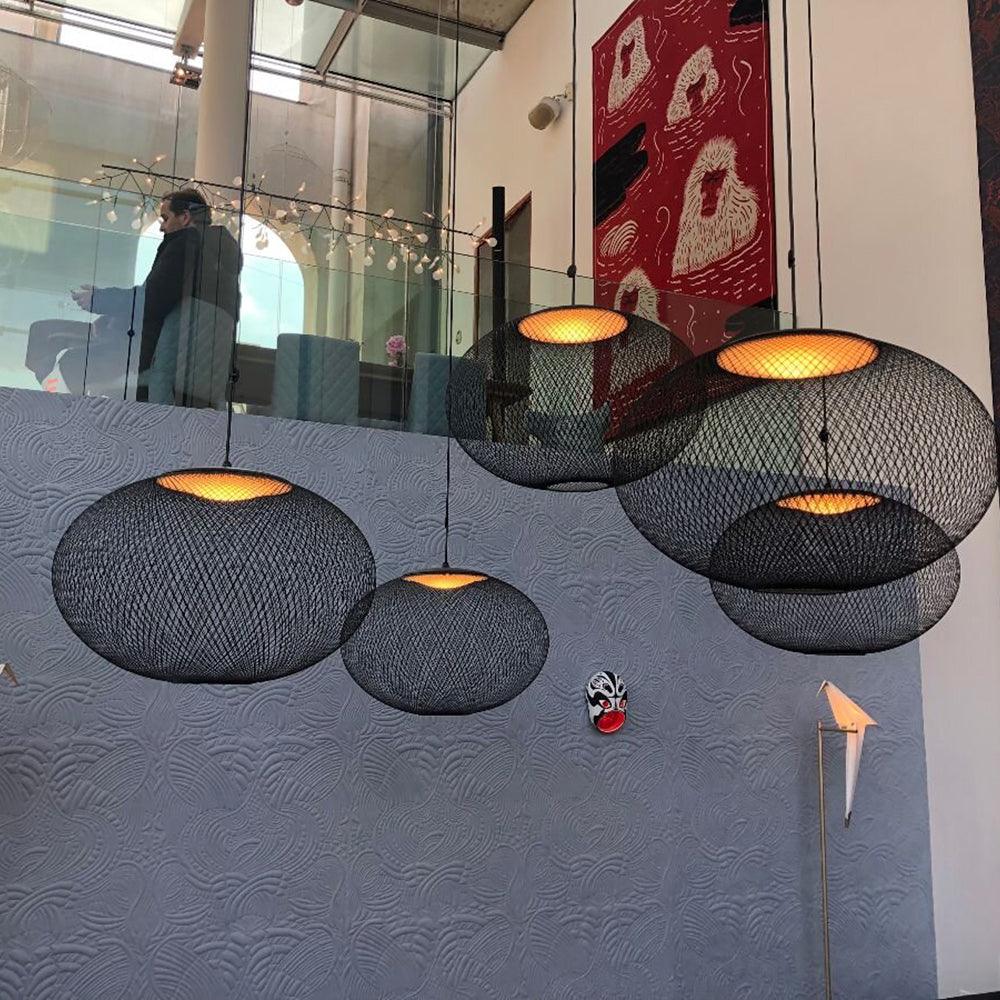 Metallic Meshwork Pendant Lamp - Cueteks