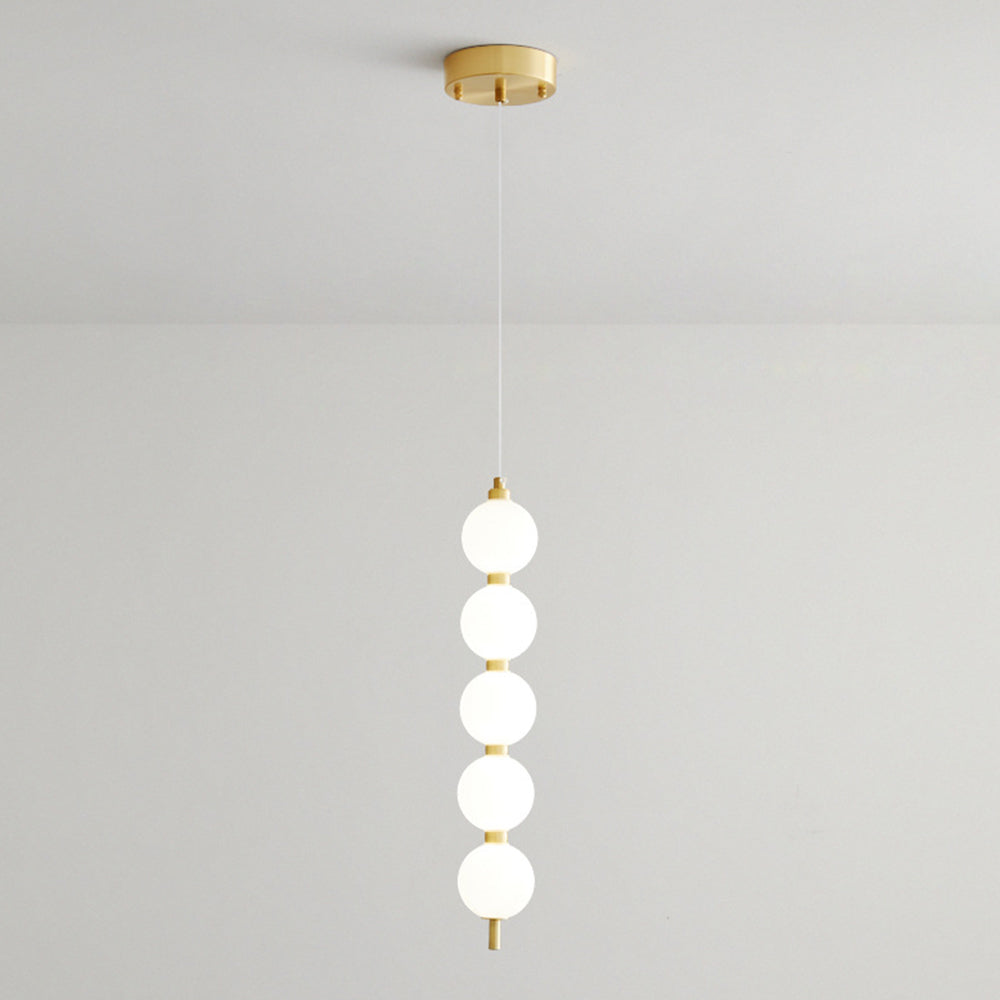 Contemporary LED White Ball Pendant Light - Cueteks