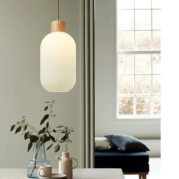 Vintage Milky White Glass Pendant Lights - Cueteks