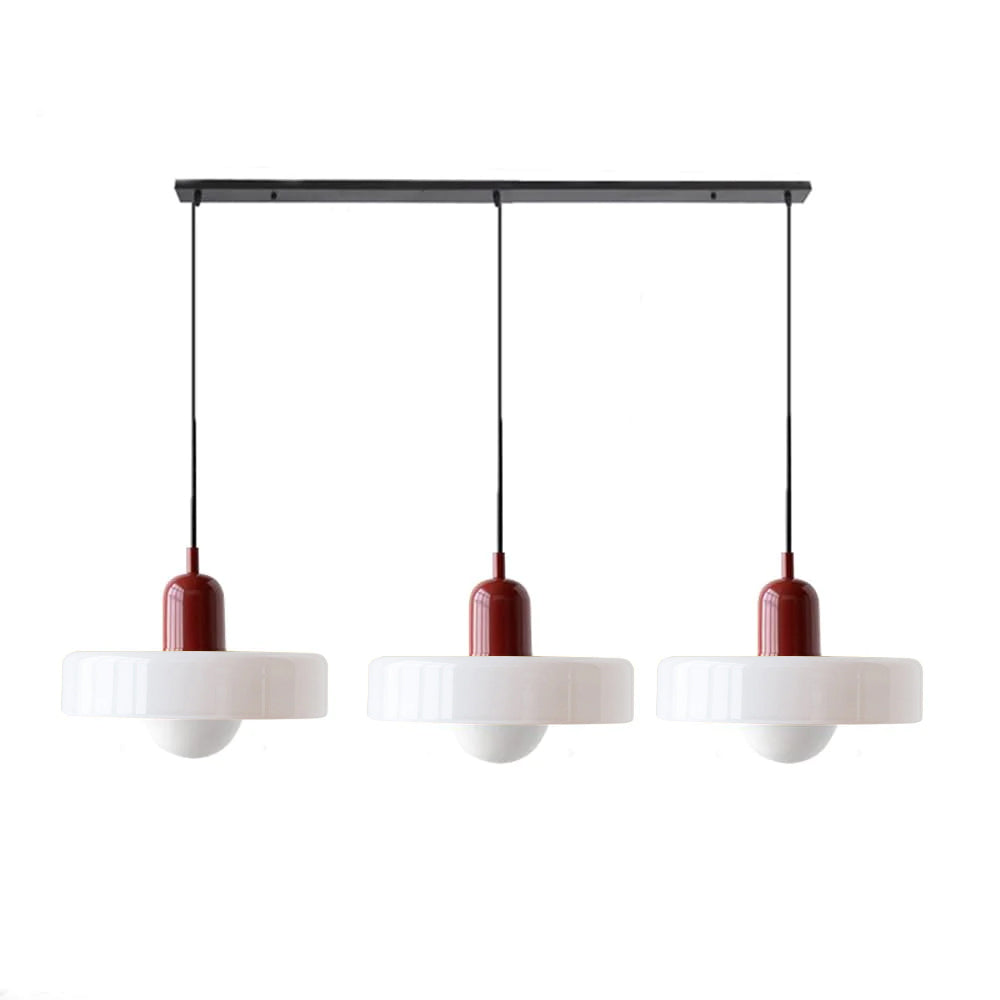 3 Heads Bauhaus Modern Simple Glass Pendant Light - Cueteks