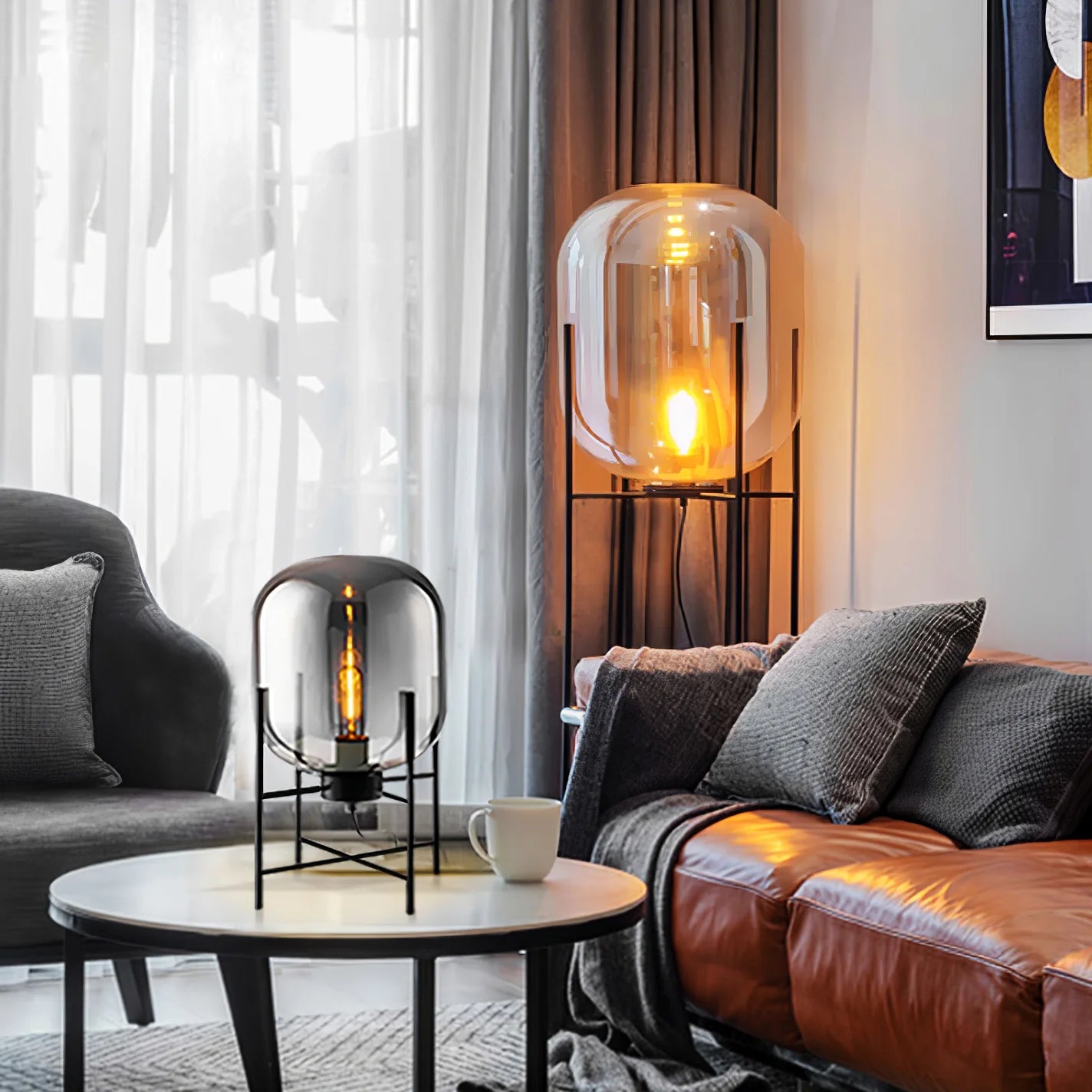 Postmodern Designer Glass Floor Lamp - Cueteks