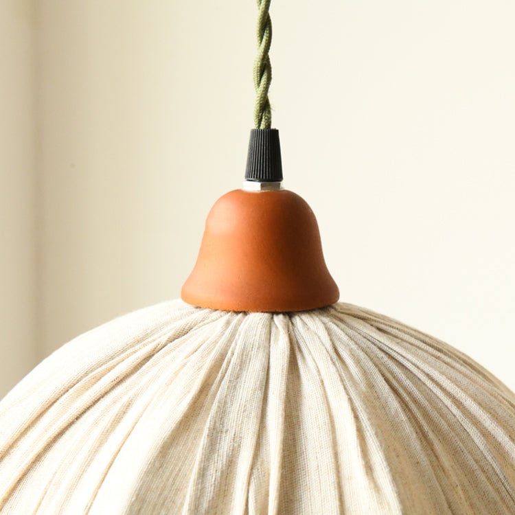 Schlichte Pendelleuchte aus Stoff für Esszimmer & Schlafzimmer - Cueteks
