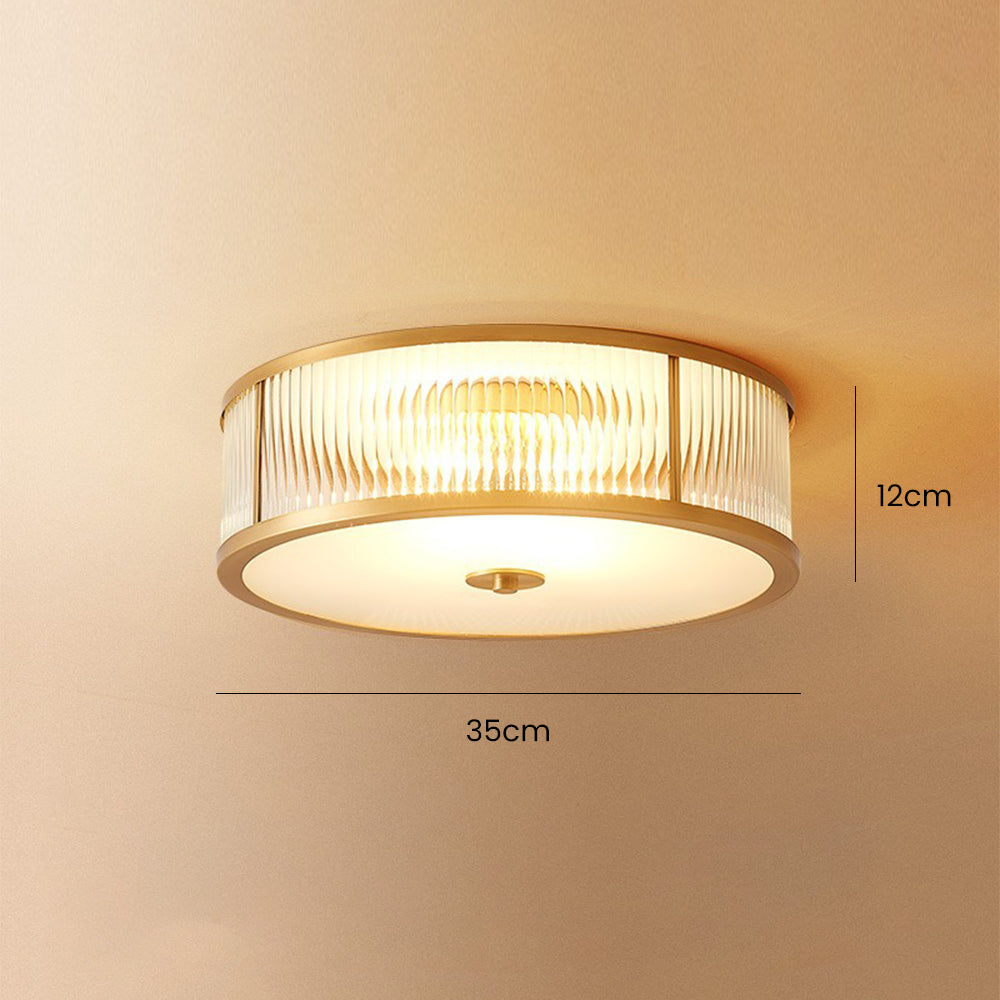 Vintage Round Simple Brass Ceiling Lamps - Cueteks