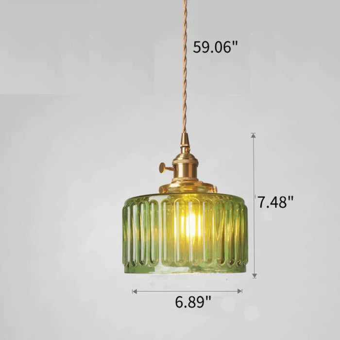 Nordic Retro 1 Light Glass Pendant Light - Cueteks