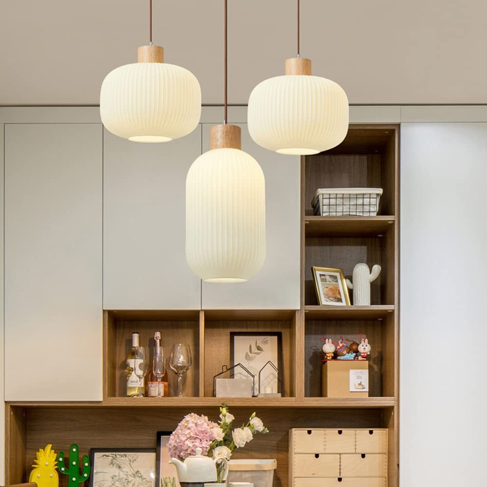 Vintage Milky White Glass Pendant Lights - Cueteks
