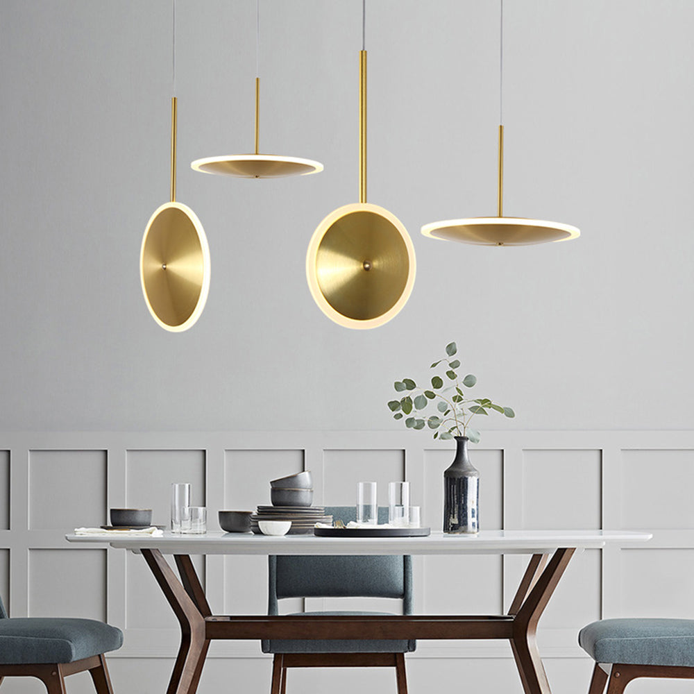 Modern Gold Chandelier Round Restaurant Lamps - Cueteks