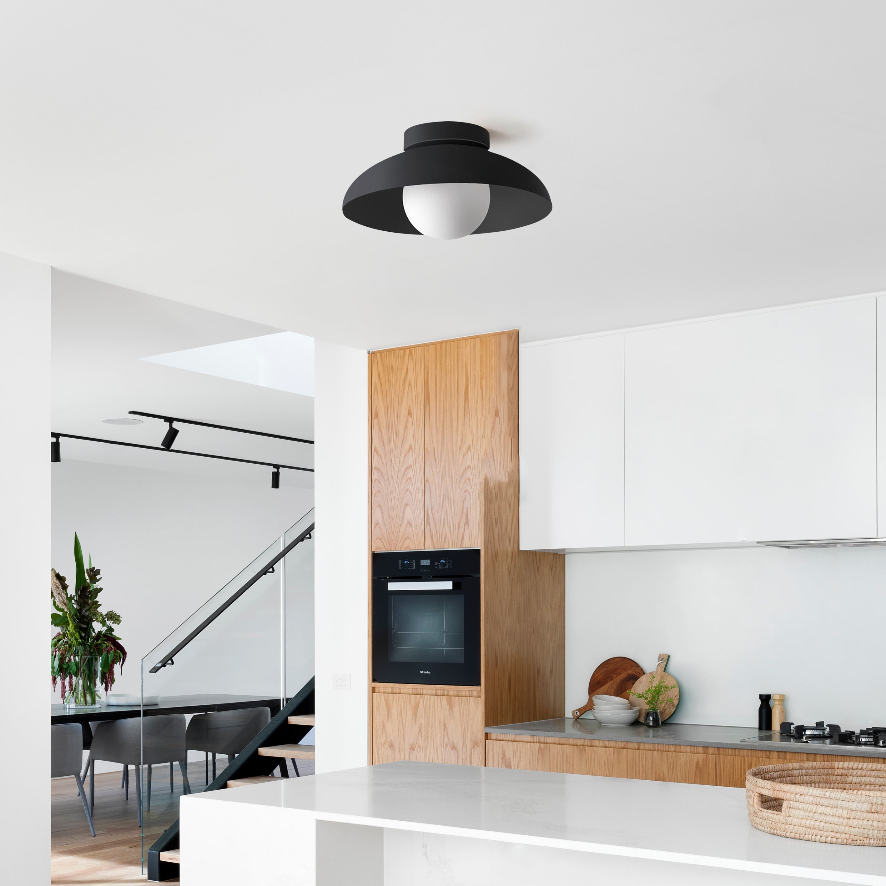 Contemporary Metal Semi Flush Ceiling Light for Hallway - Cueteks