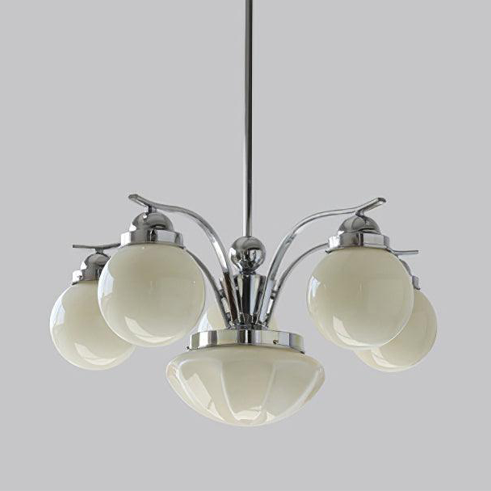 Vintage Ryttenberg Glass Chandelier - Cueteks