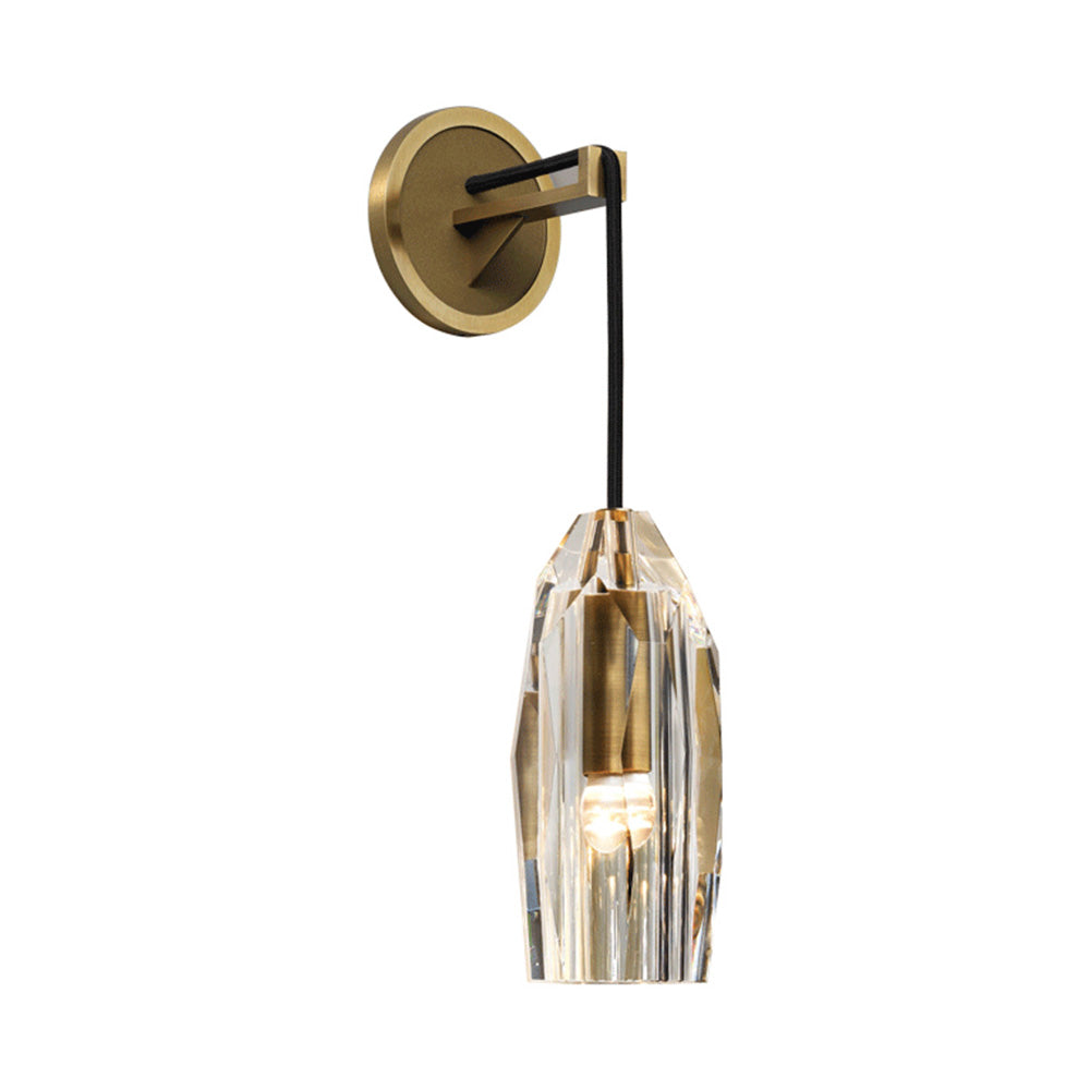 Modern Faceted Crystal Wall Lights - Cueteks