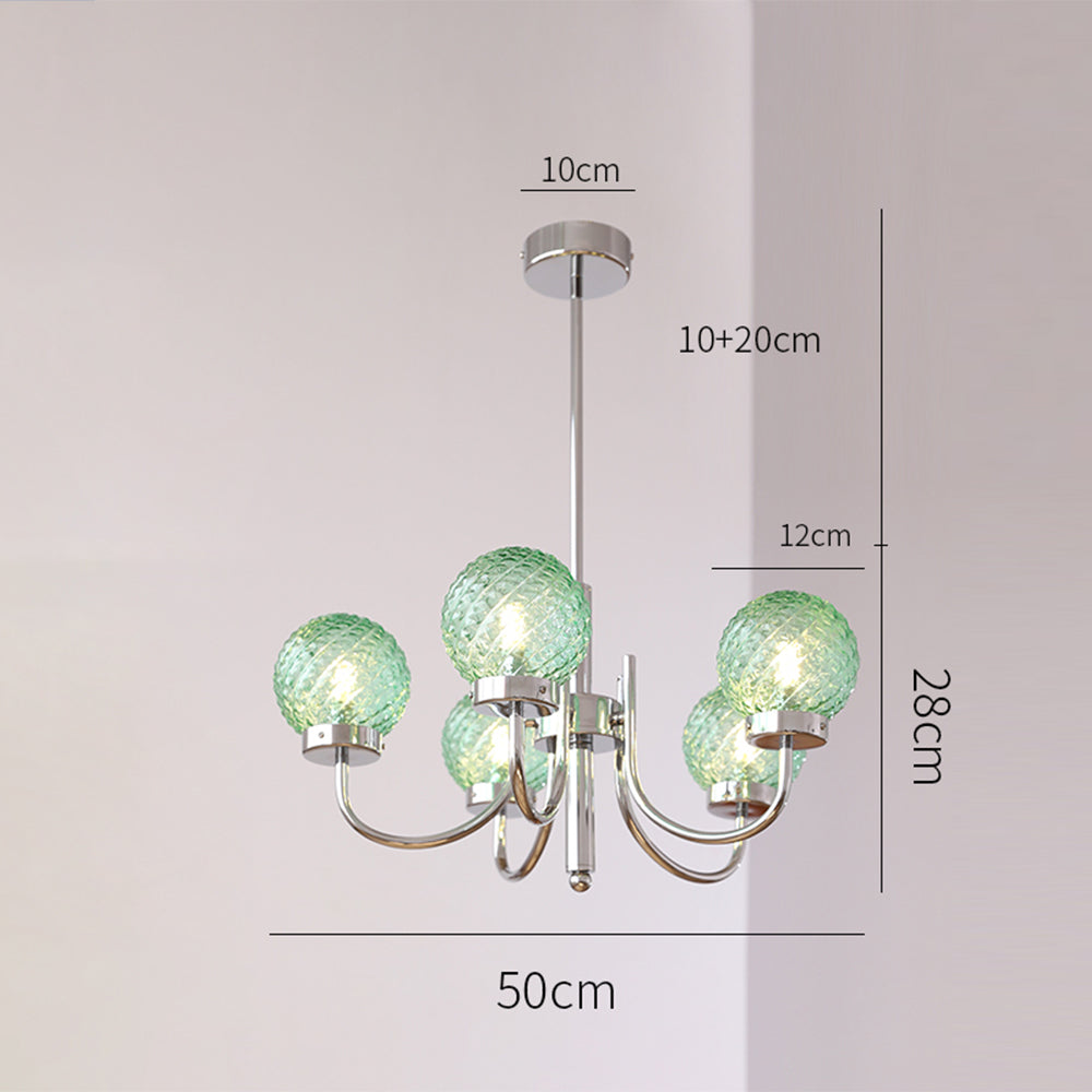 Light Luxury Glass Ball Bedroom Chandeliers - Cueteks