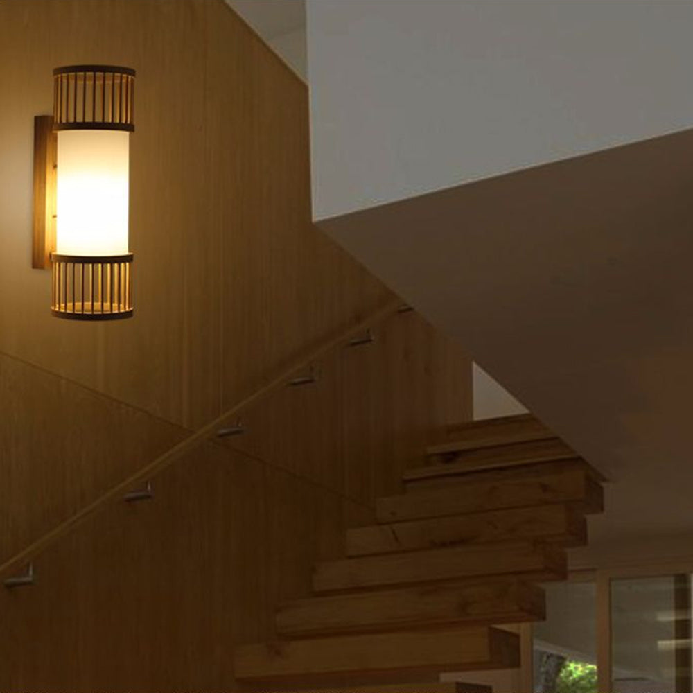 Muto Bamboo Weben Wandleuchte, 4 Stile - Cueteks