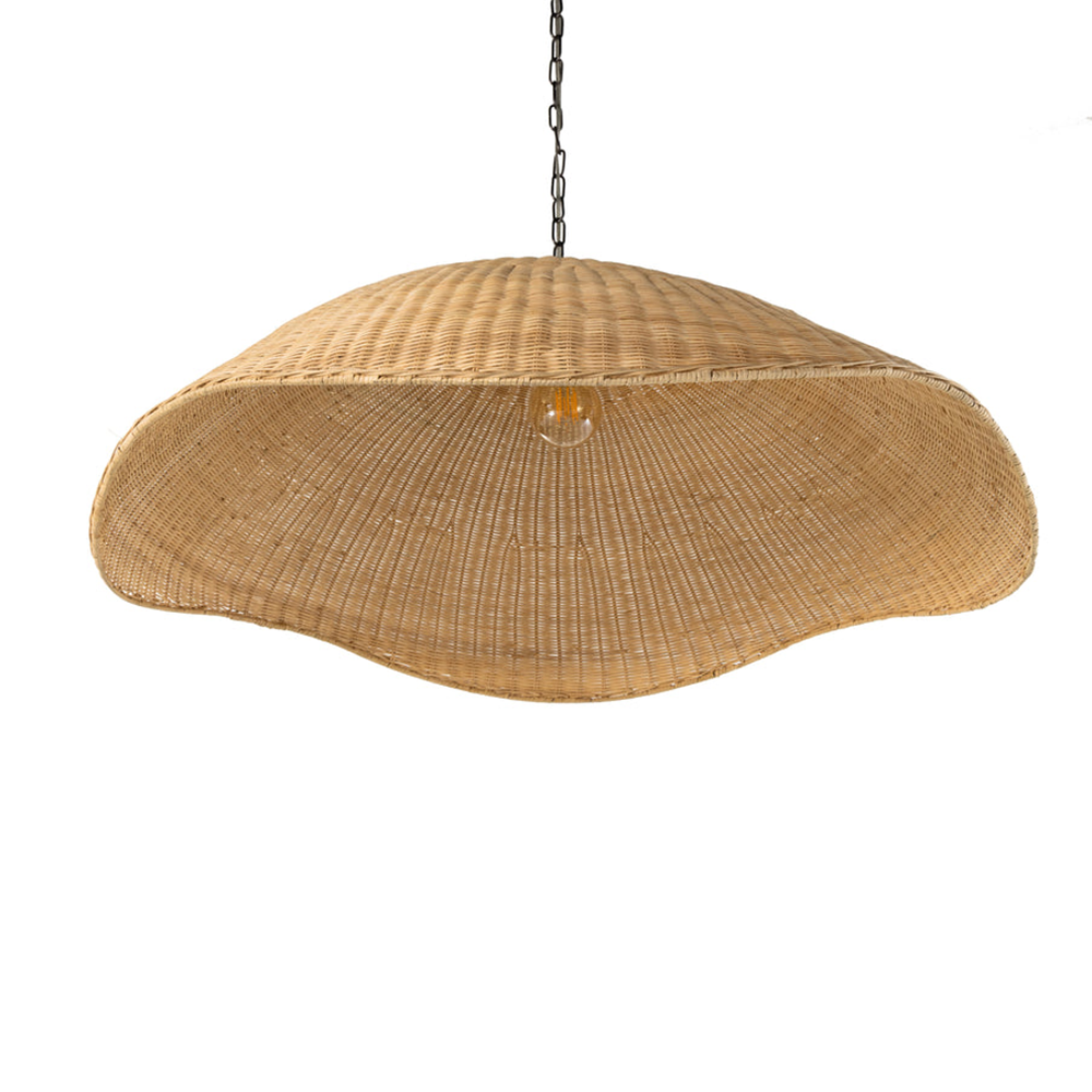 Natural Minimalistic Woven Rattan Handmade Hanging Lamp - Cueteks