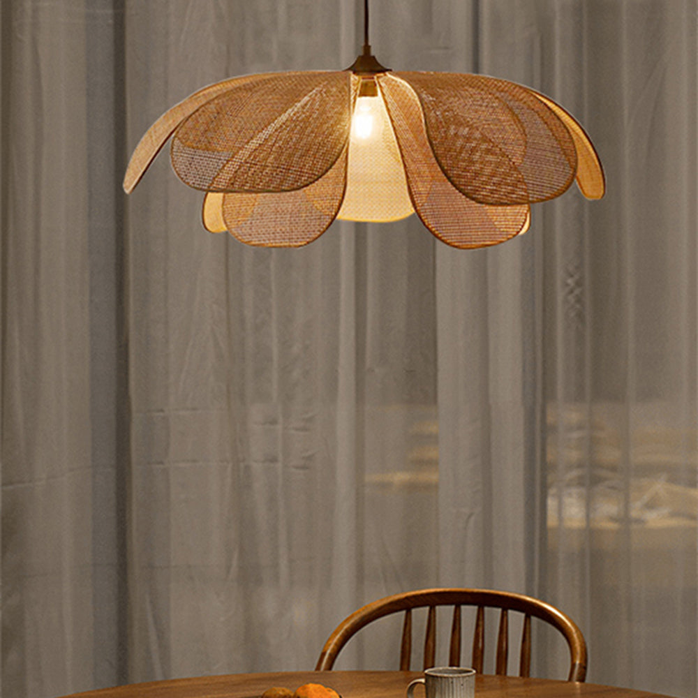 Ritta Pendelleuchte, Rattan & Weidengeflecht, ∅60/80cm - Cueteks