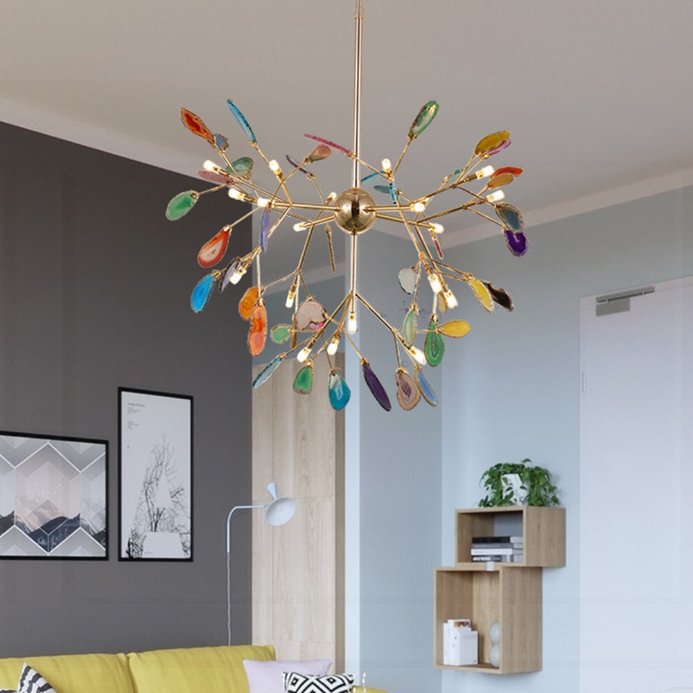 Nordic Creative Light Luxury Agate Stone Chandelier - Cueteks