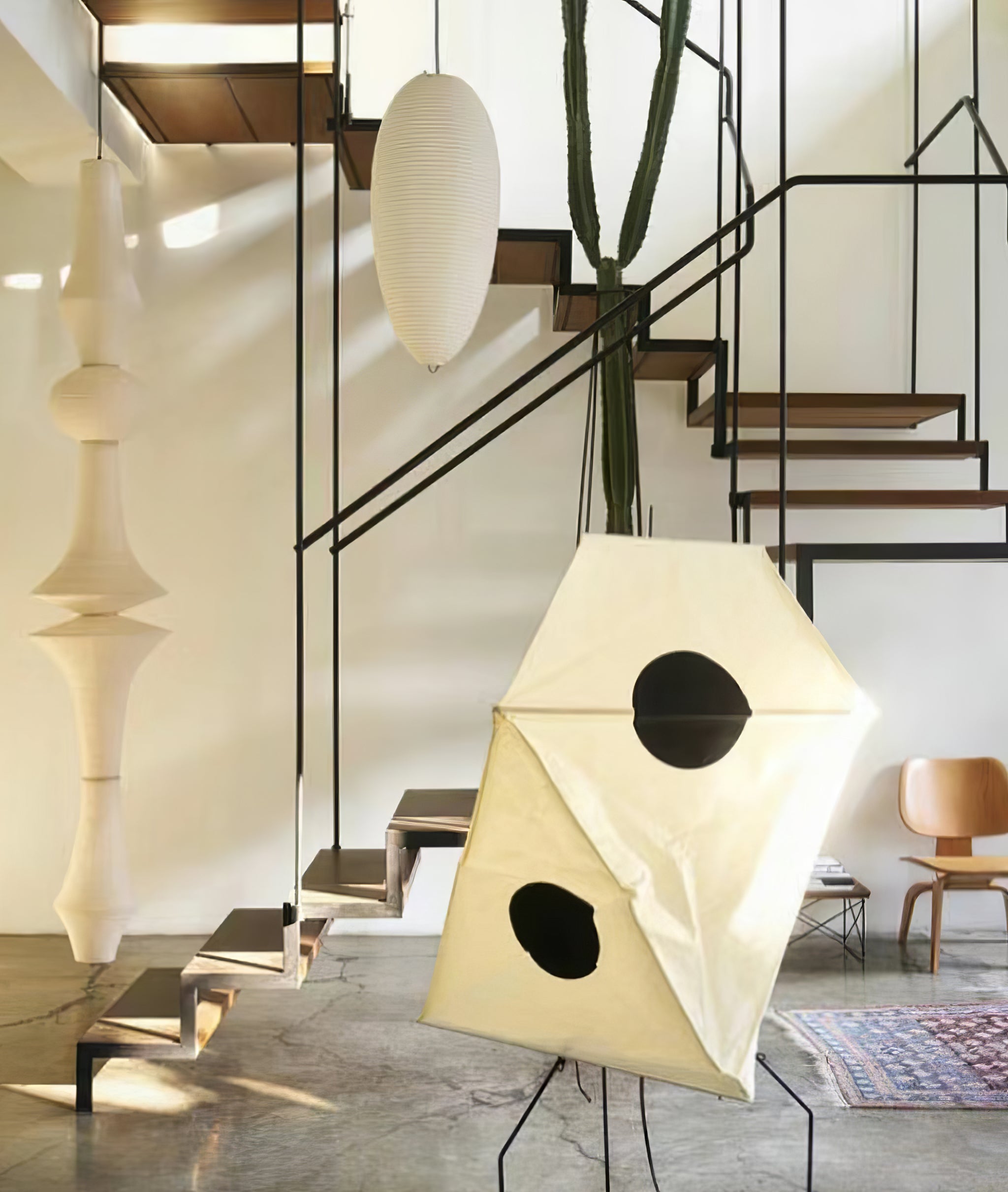 Washi Paper E Pendant Light - Cueteks