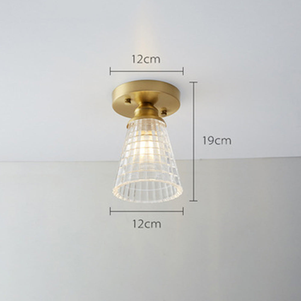 Simple Glass Semi Flush Ceiling Lights - Cueteks