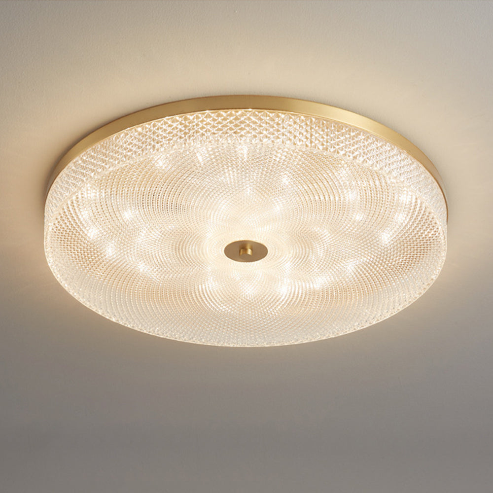 Modern Simple Crystal Copper Ceiling Light - Cueteks