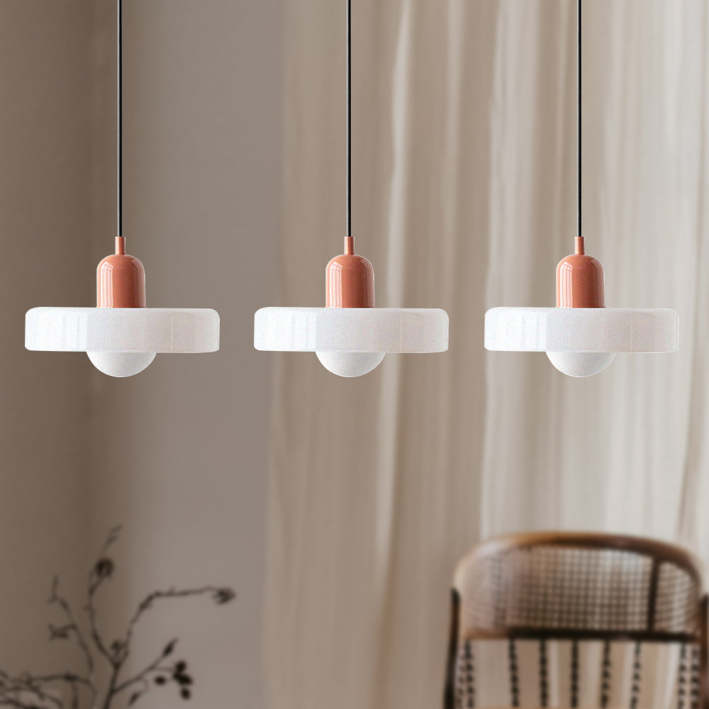 3 Heads Bauhaus Modern Simple Glass Pendant Light - Cueteks