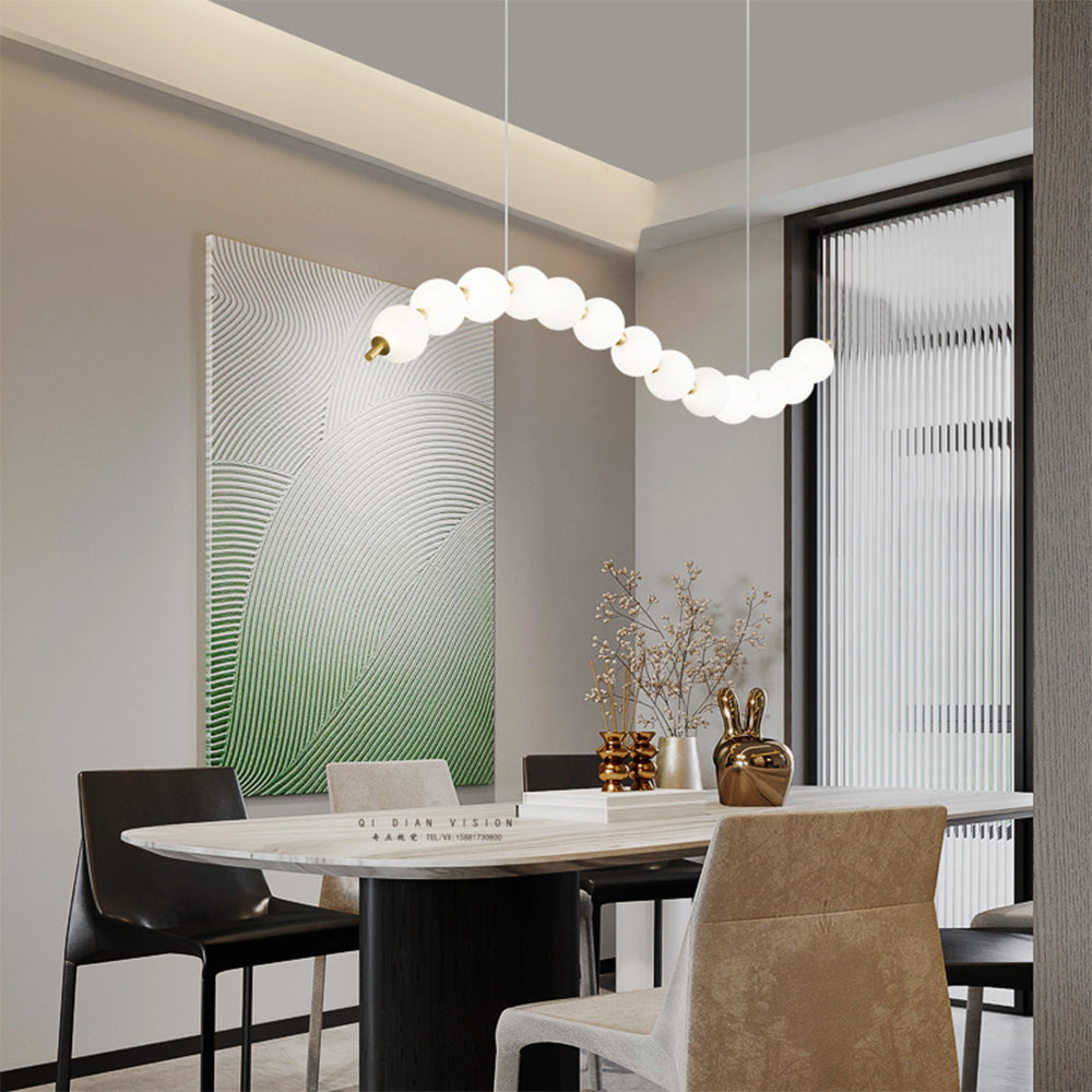 Creative Necklace String White Ball LED Pendant Lights - Cueteks