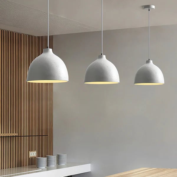 Resin Bowl Pendant Lamp Rustic Pendant Lighting - Cueteks