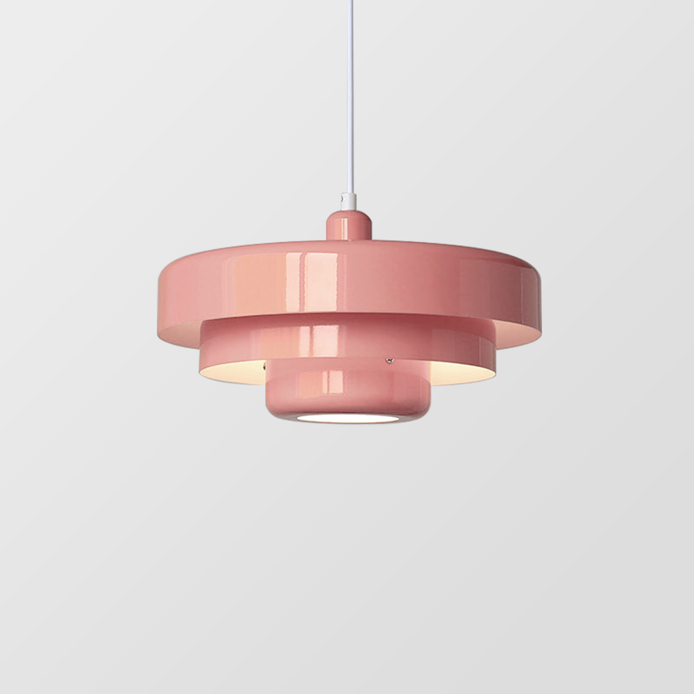 Mid-century Single Head Medieval Iron Round Pendant Light - Cueteks
