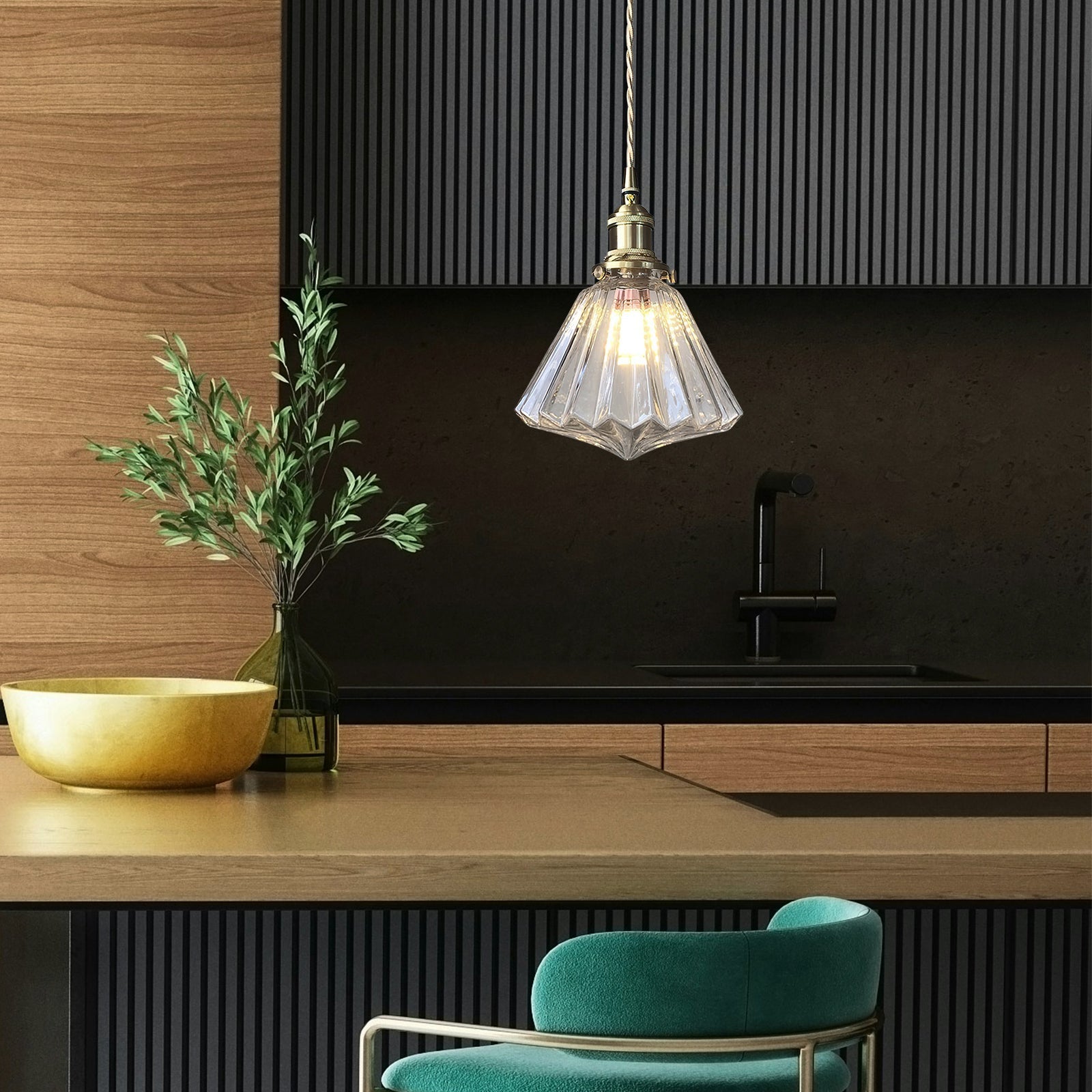 Modern Diamond Glass Pendant Lights - Cueteks